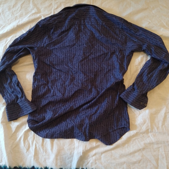 Bugatchi Uomo men's paisley print striped shirt - Picture 2 of 10